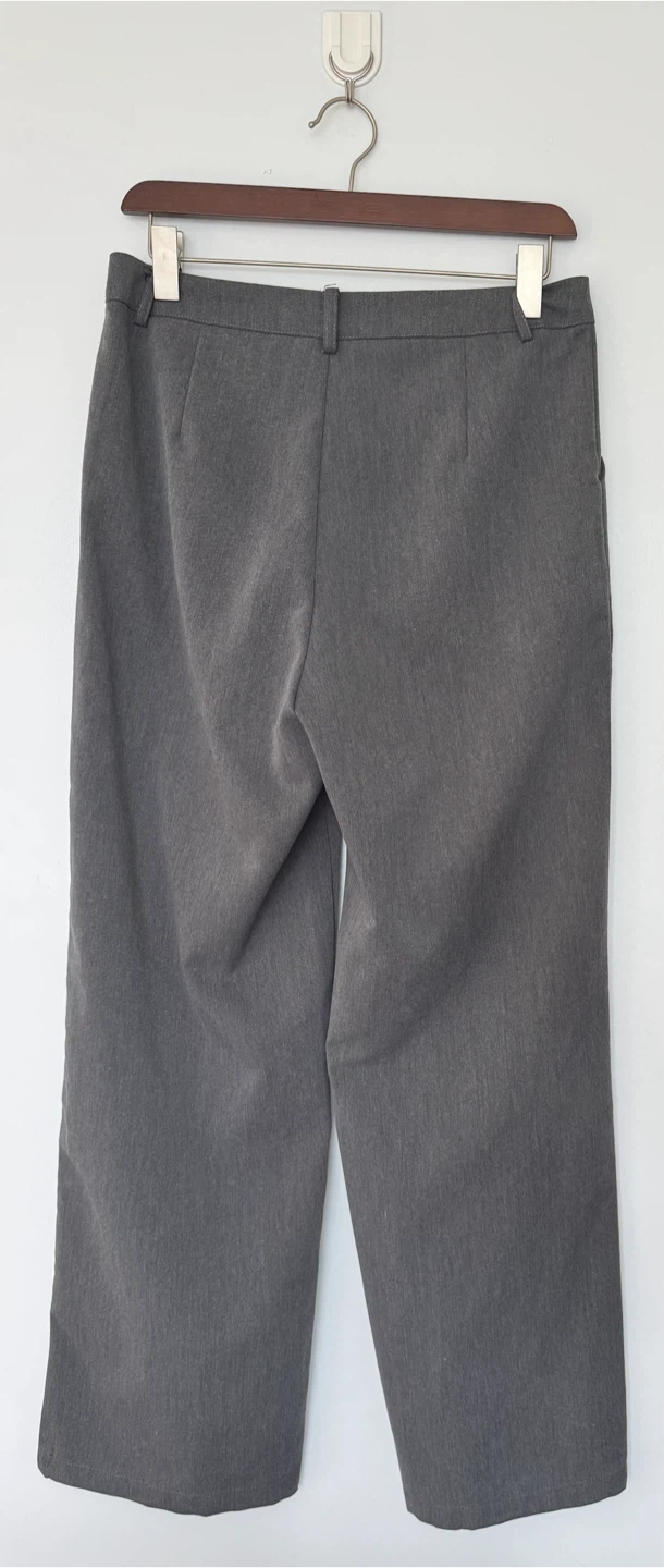 grey high waisted straight pants - photo 3