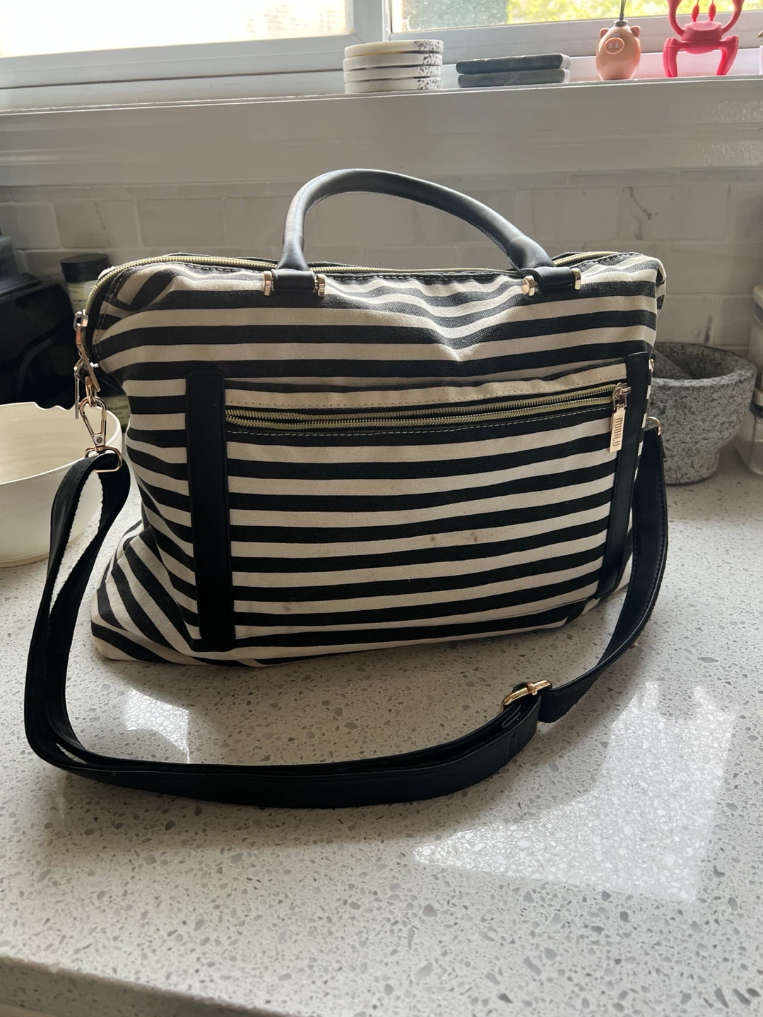 Striped laptop Bag