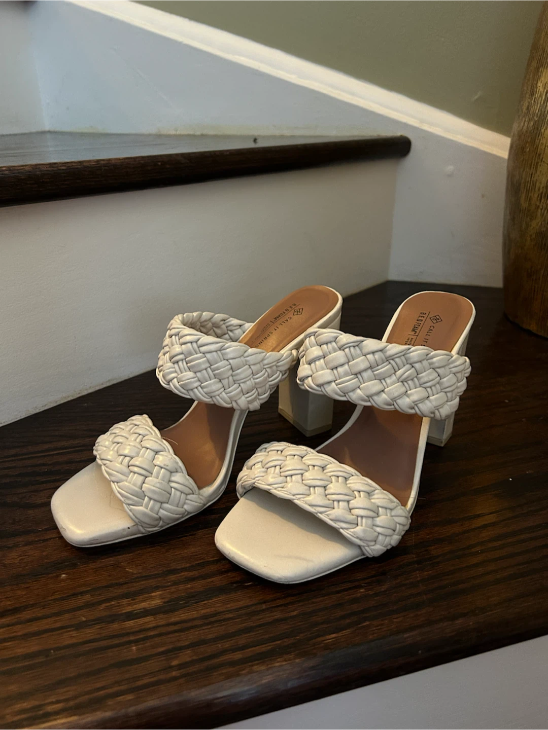 White Braided Heeled Sandals - Call It Spring