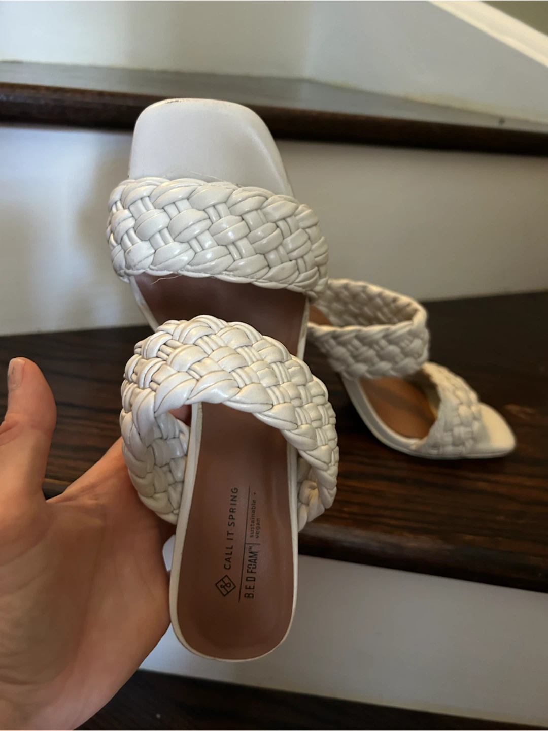 White Braided Heeled Sandals - Call It Spring - photo 5