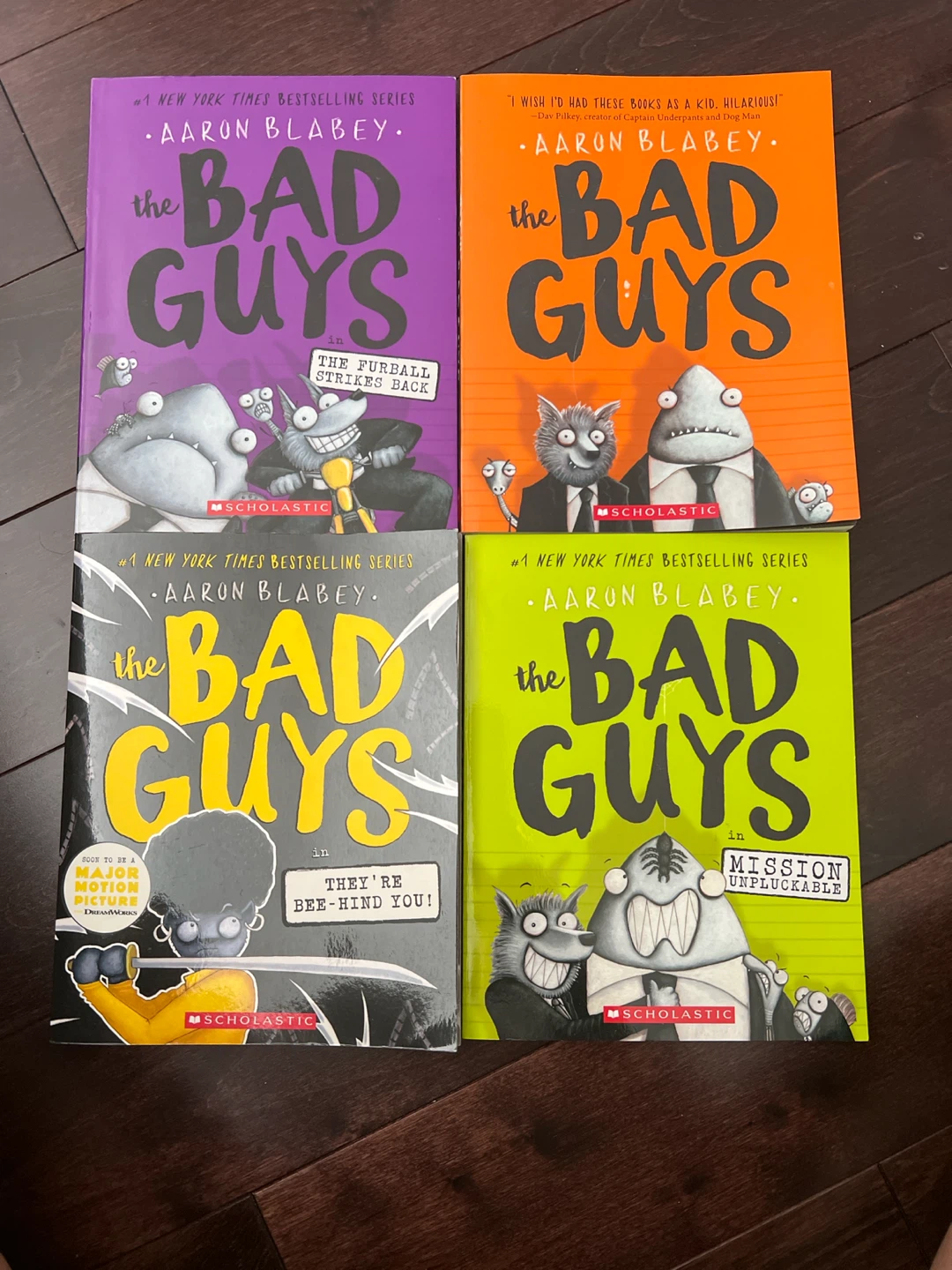 Set of 4 The Bad Guys Books by Aaron Blabey