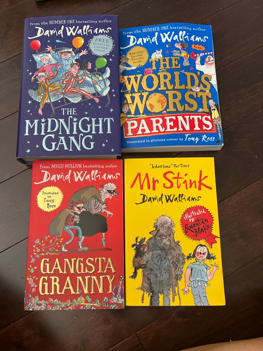 Set of 4 David Walliams Children’s books