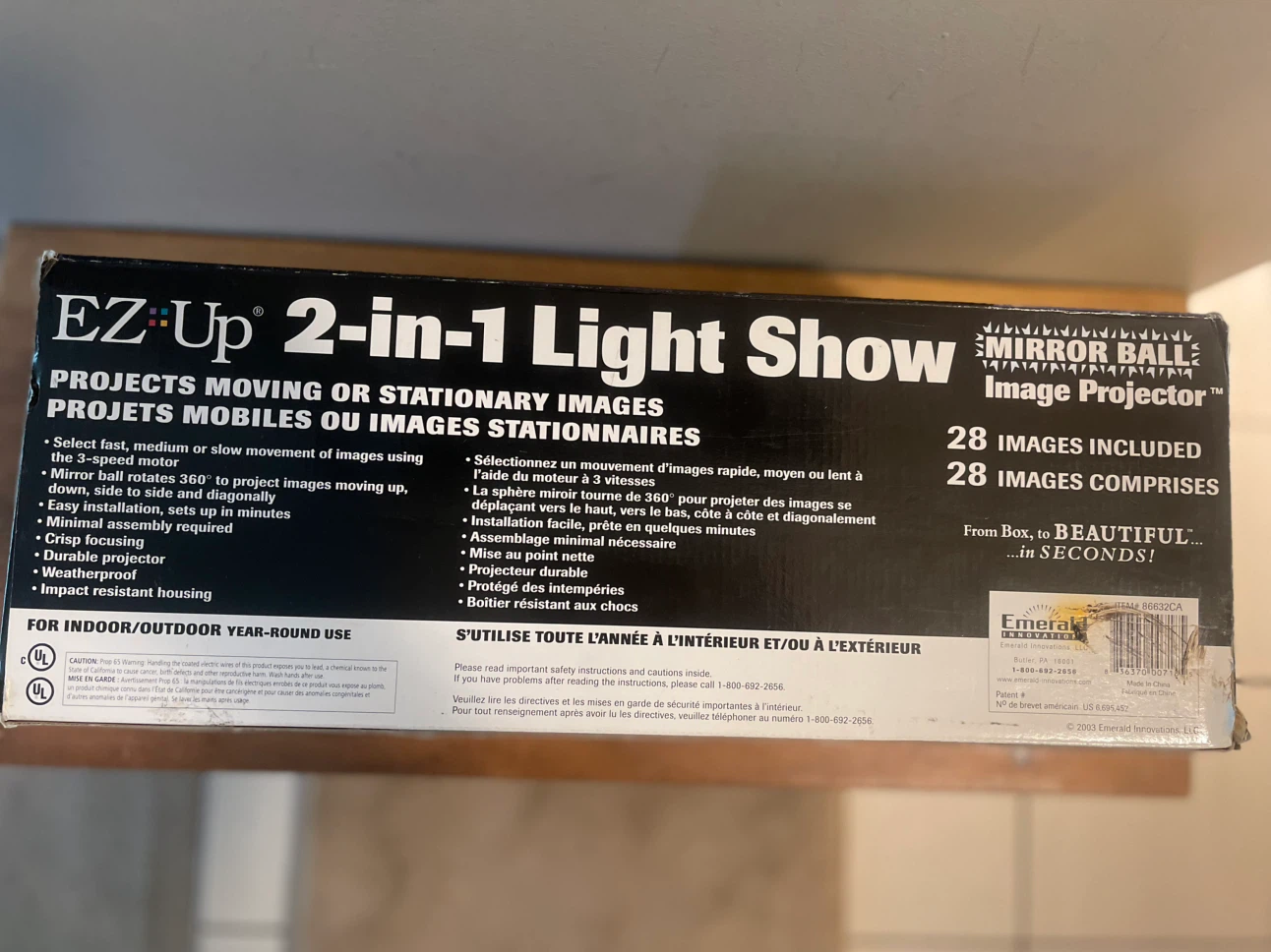 EZ-Up 2-in-1 Light Show Mirror Ball Projector - photo 2