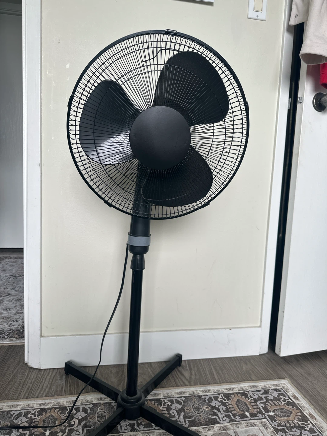 Black Pedestal Standing Fan