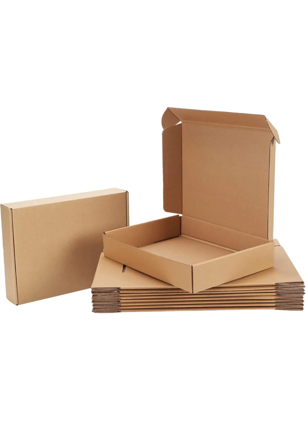 Set of Brown Corrugated Shipping Boxes