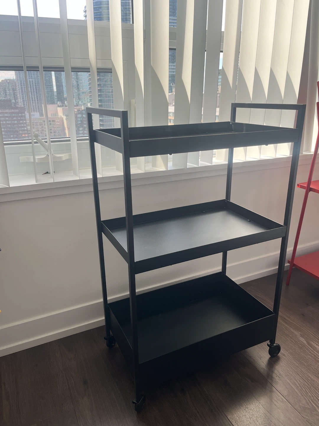 IKEA Black 3-Tier Rolling Utility Cart