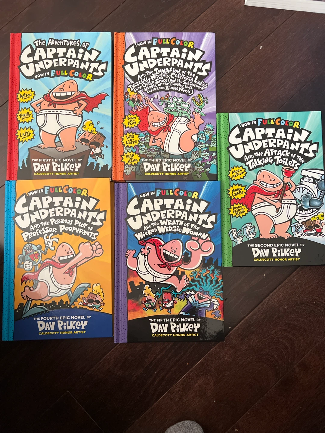 5 Captain Underpants Full Color Hardcover Books