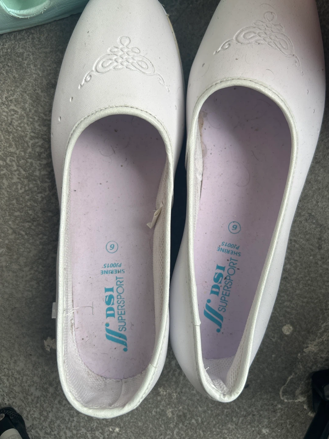 DSI Supersport Sherine White Ballet Shoes - Size 6
