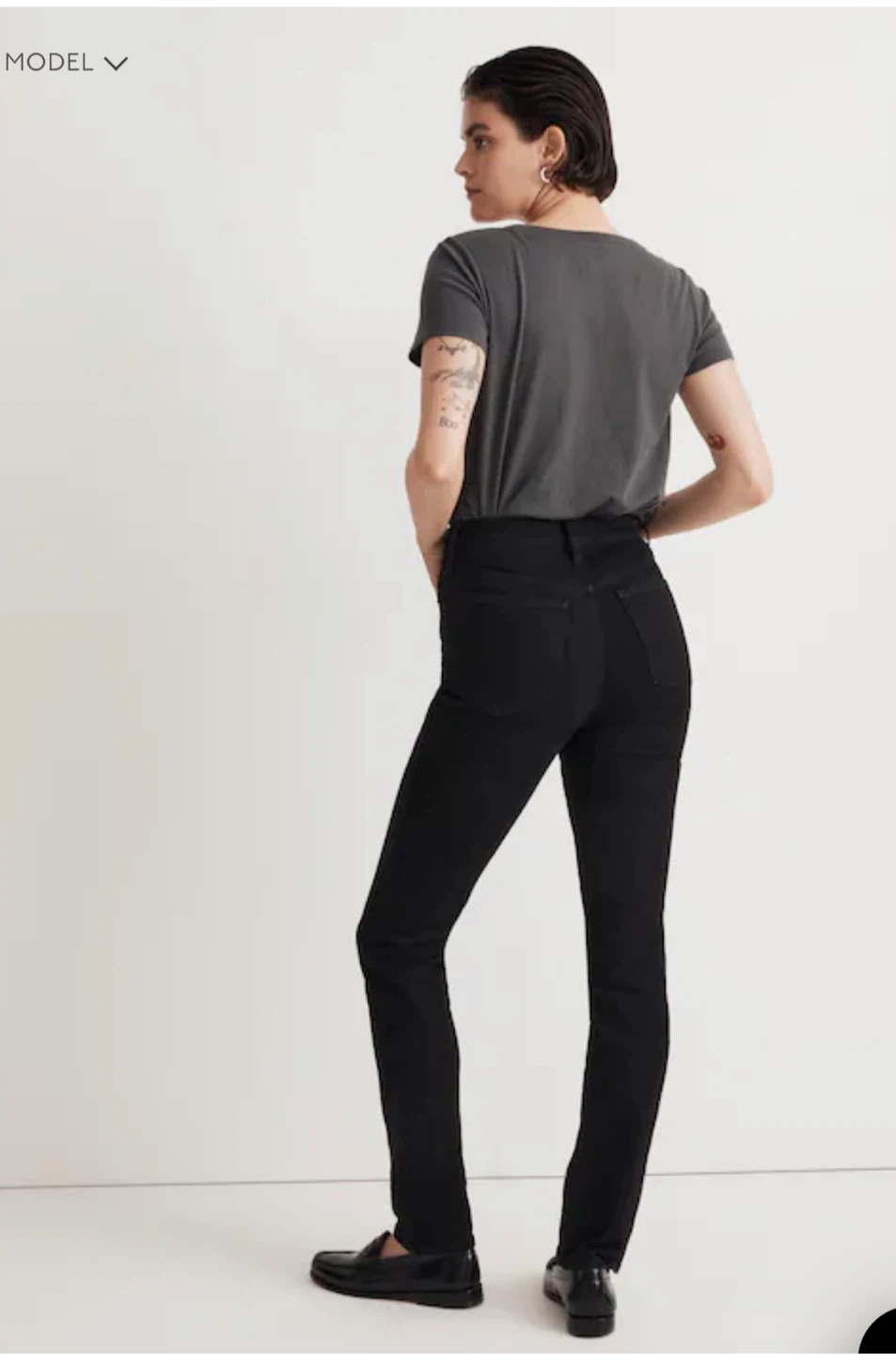 Madewell mid-Rise Stove Pipe Black Jeans - photo 3