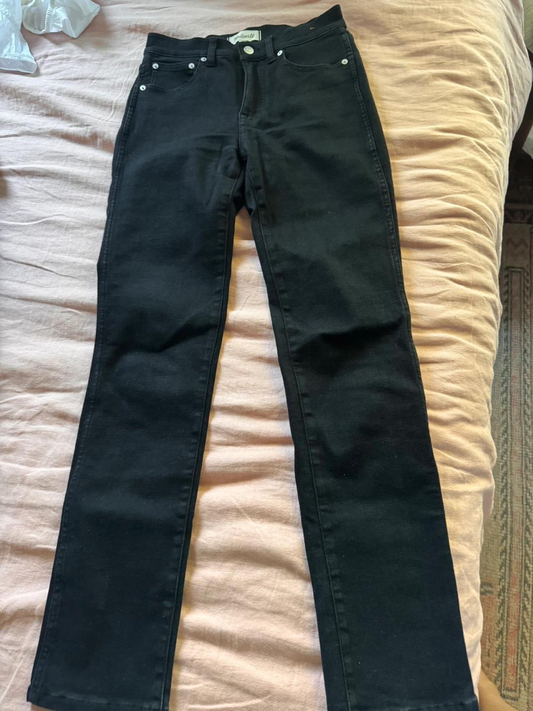 Madewell mid-Rise Stove Pipe Black Jeans - photo 4