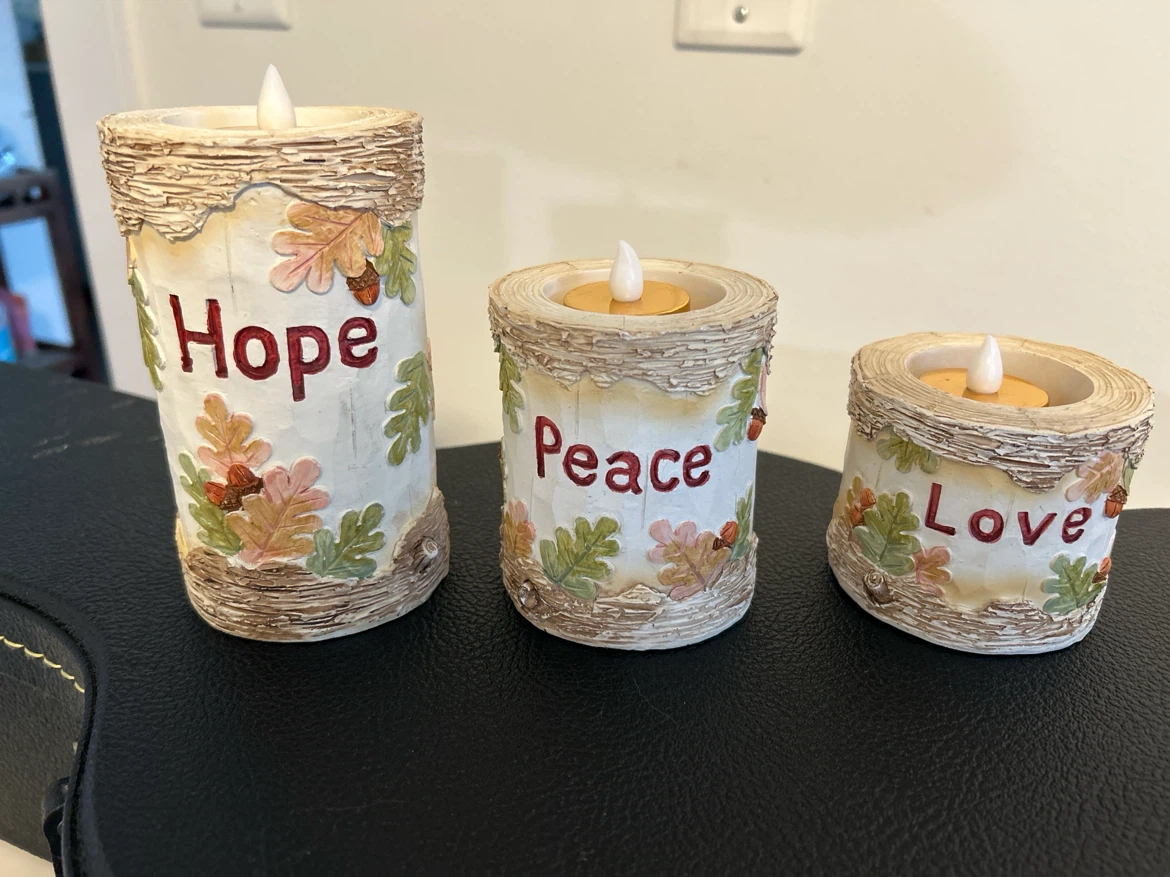 Set of 3 LED Pillar Candles - photo 3