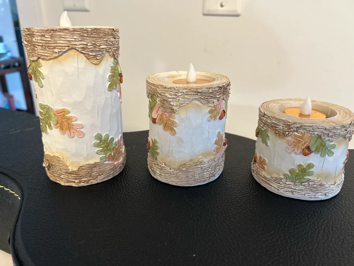 Set of 3 LED Pillar Candles - photo 2
