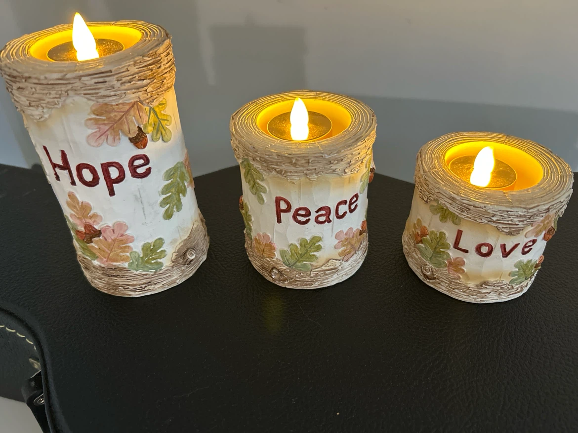 Set of 3 LED Pillar Candles