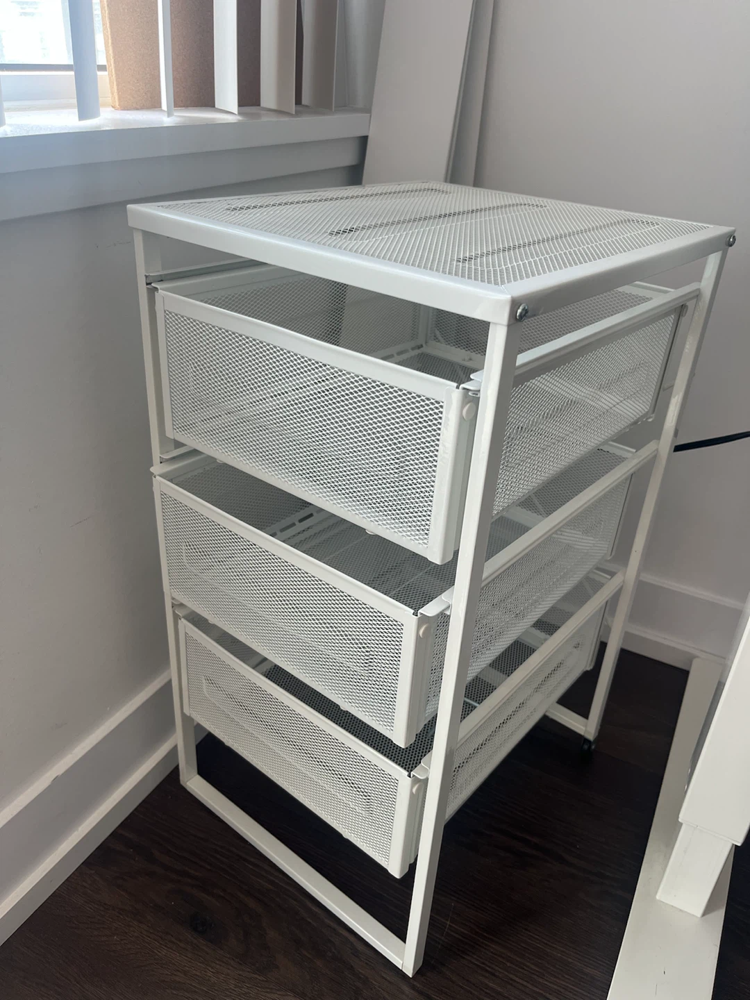 IKEA White Mesh Drawer Unit