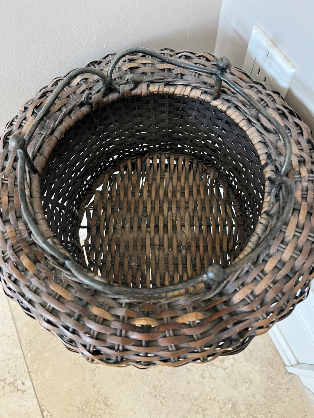 Woven Basket Plant Stand - photo 2
