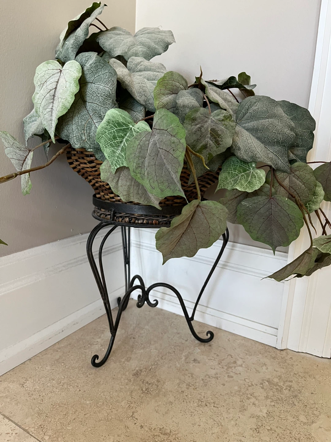 Woven Basket Plant Stand - photo 3
