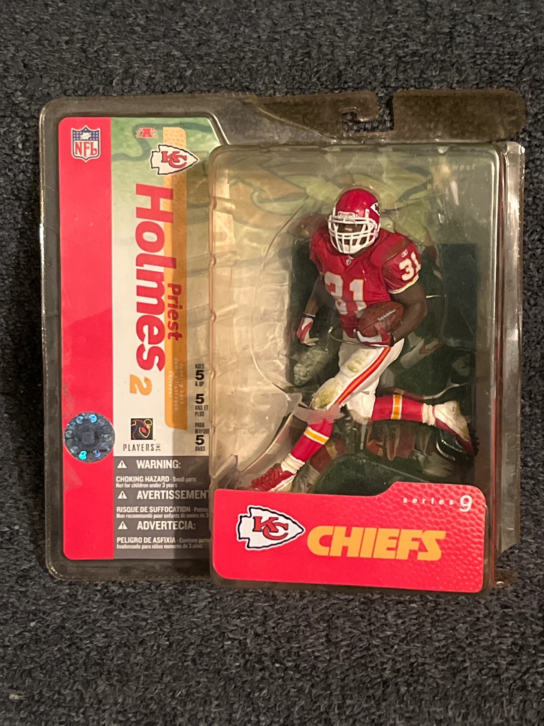 2004 McFarlane NFL Series 9 Priest Holmes 2 (KC Chiefs) - Sealed