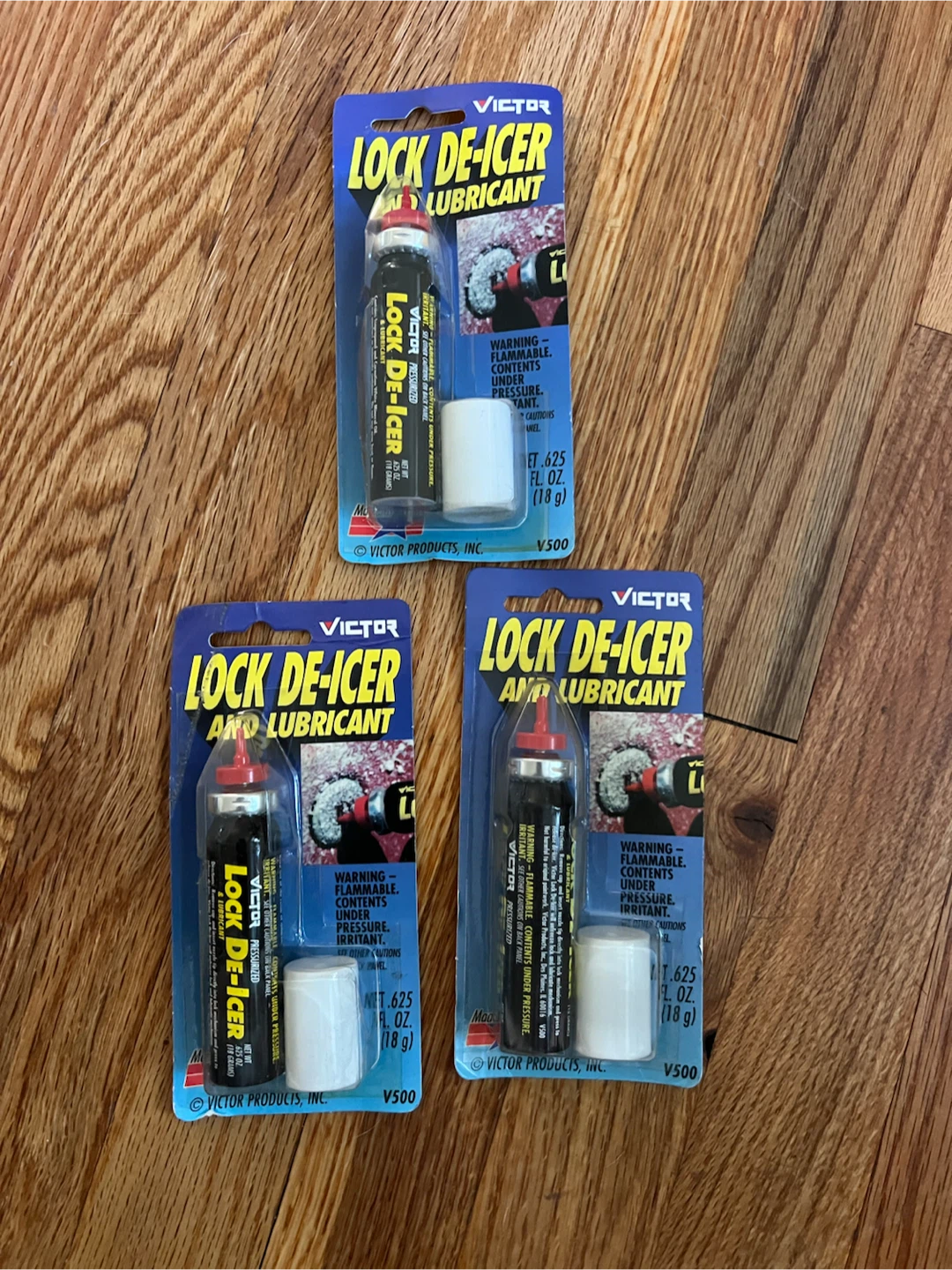 3-Pack Victor Lock De-Icer and Lubricant