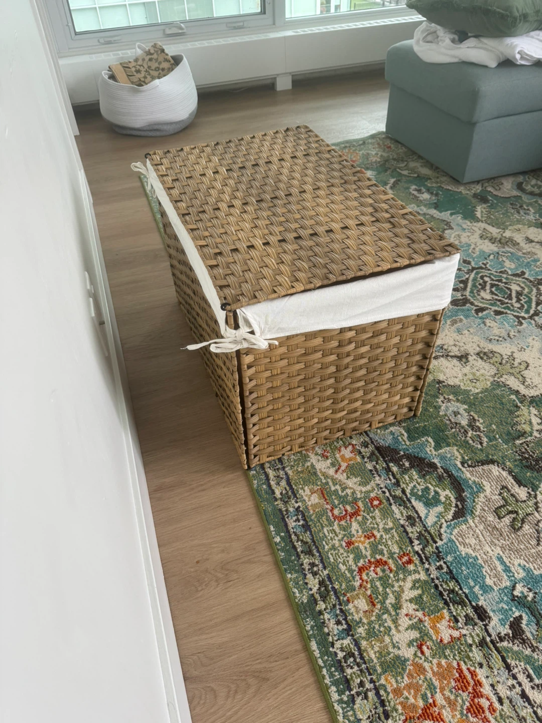Woven Storage Hamper with Lid