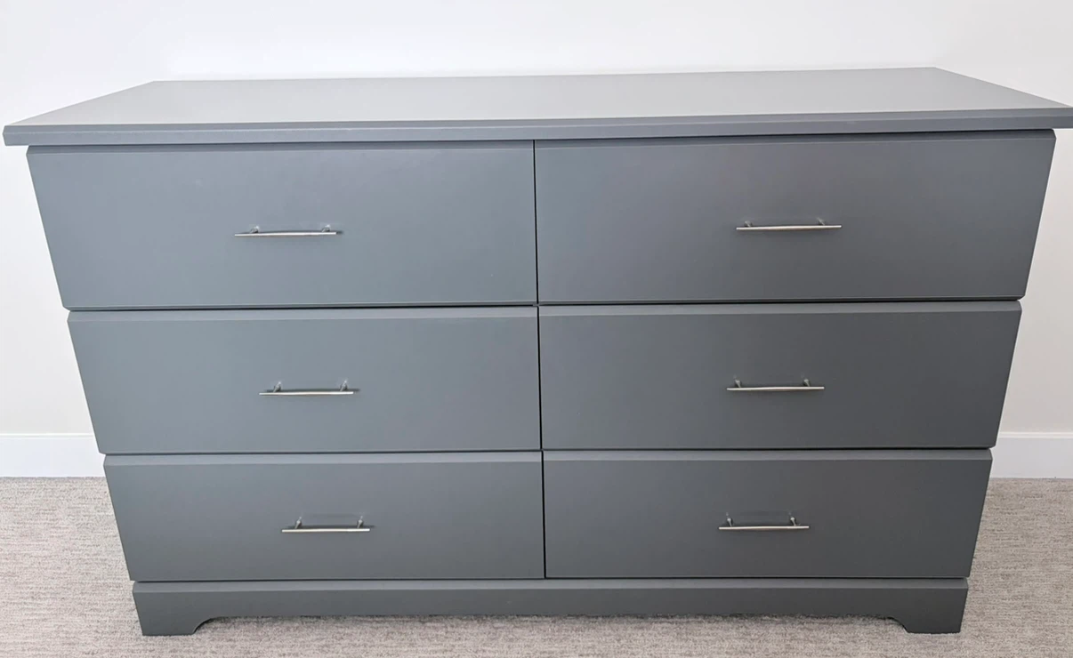 Modern Grey 6-Drawer Dresser