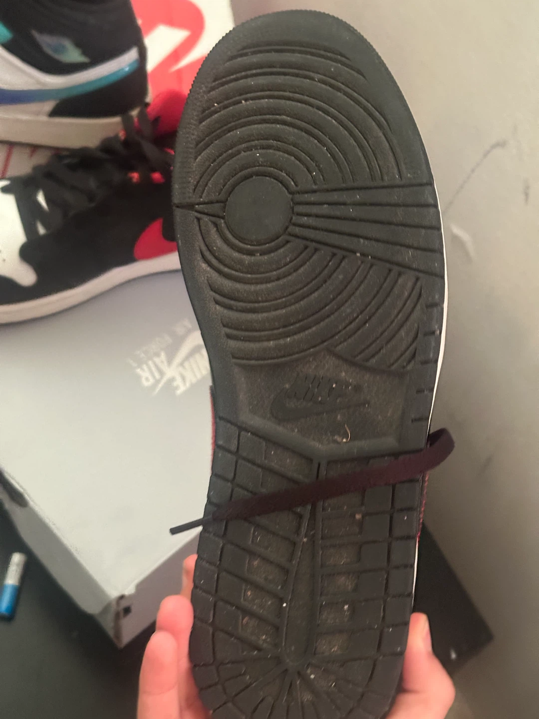 Nike Air Jordan 1 Low Black Red White Size 13 - photo 3