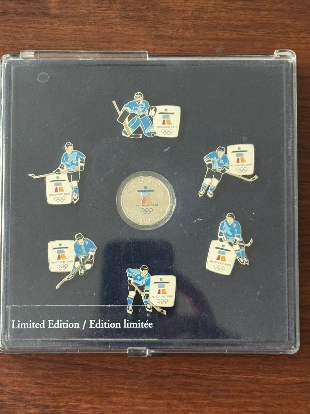 Vancouver 2010 Olympic Hockey Coin and Pin Set