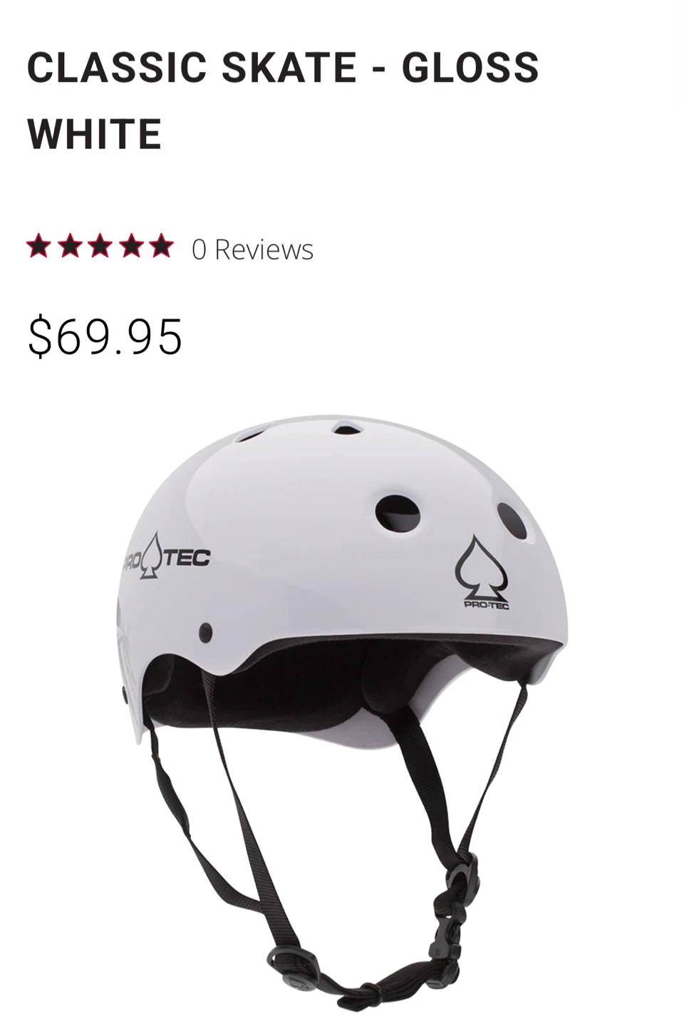 Pro-Tec Classic Skate Helmet - Gloss White - XS