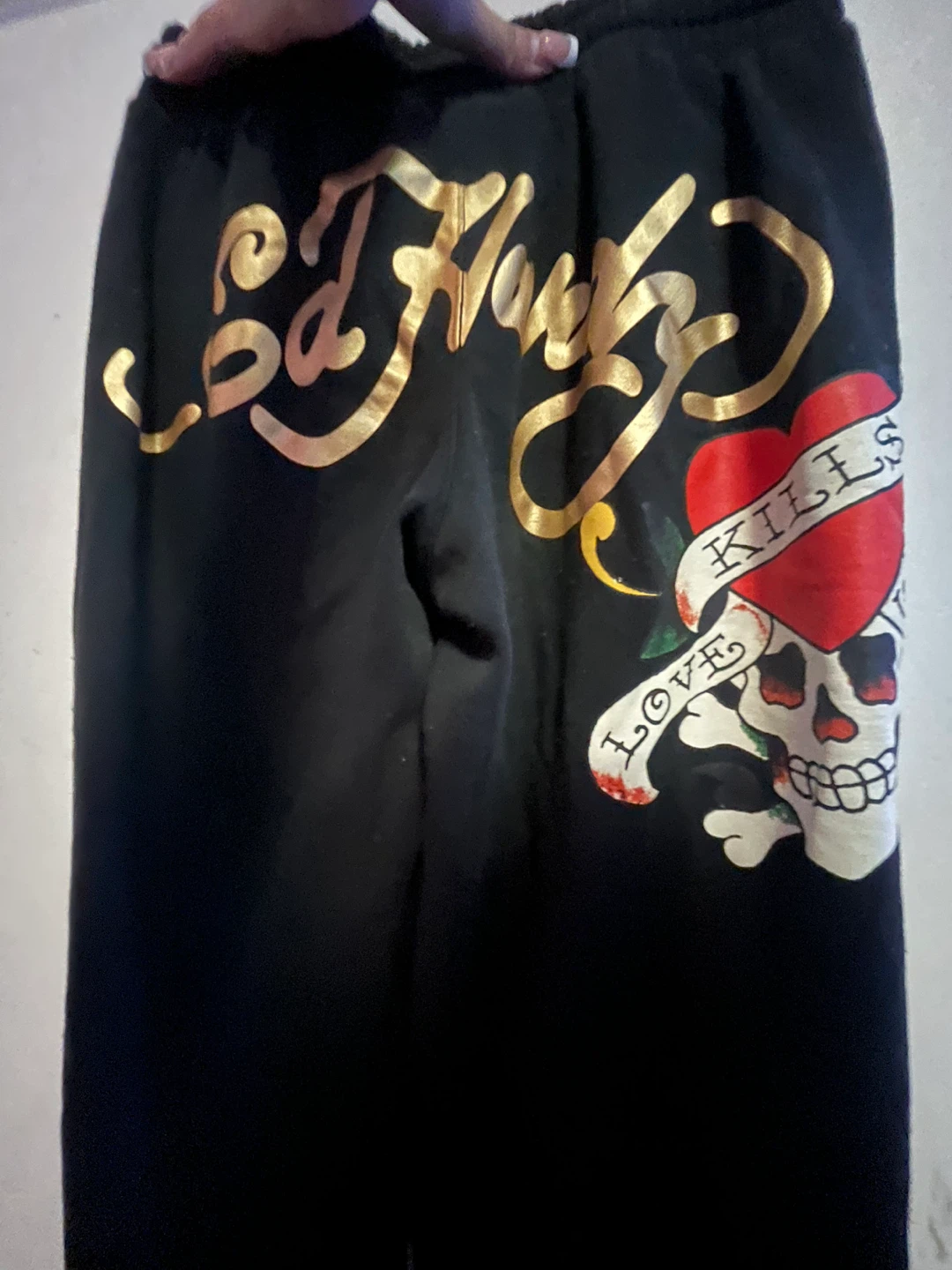 Ed Hardy Black Graphic Zip-Up Hoodie & Sweatpants Set - photo 3