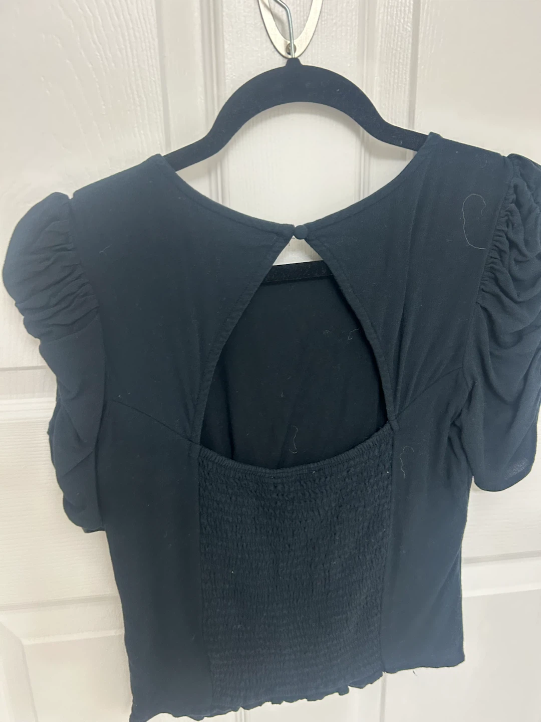 Abercrombie & Fitch black puff sleeve top - photo 2