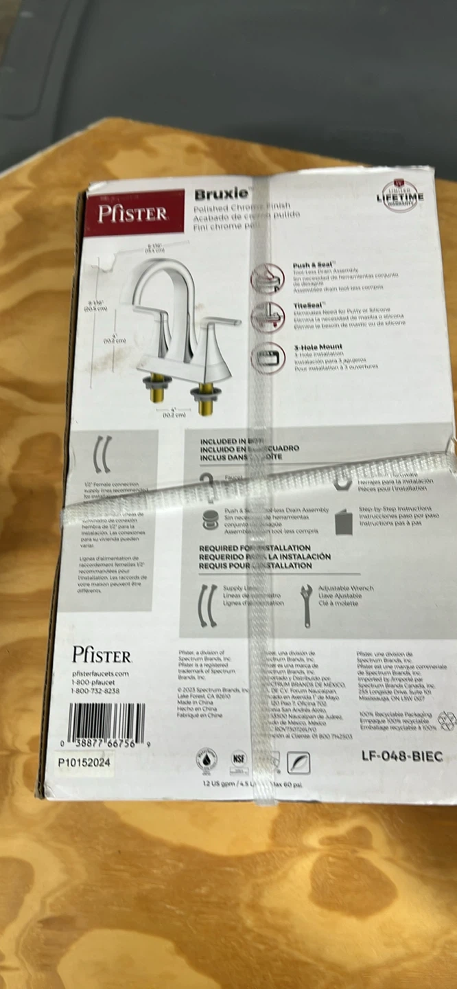 Pfister Bruxie Polished Chrome Faucet LF-048-BIEC