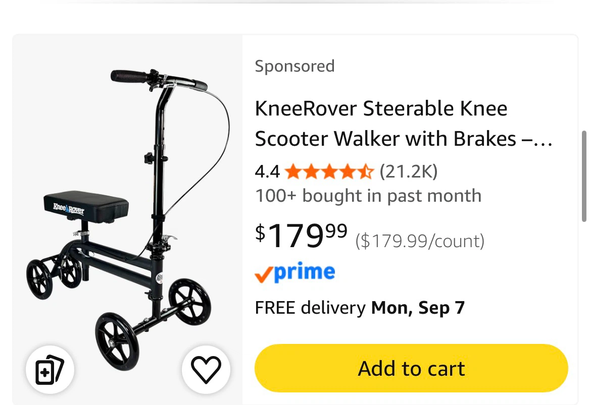 KneeRover Steerable Knee Scooter - photo 4