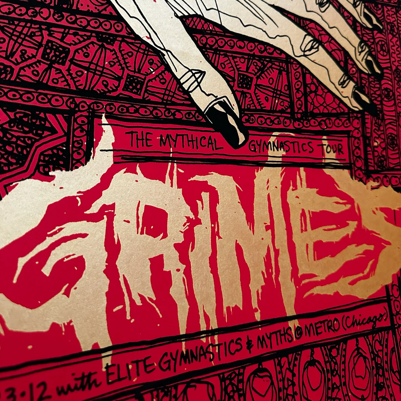 Grimes RARE Screenprinted Poster Metro Chicago 46/123 2012 - photo 3