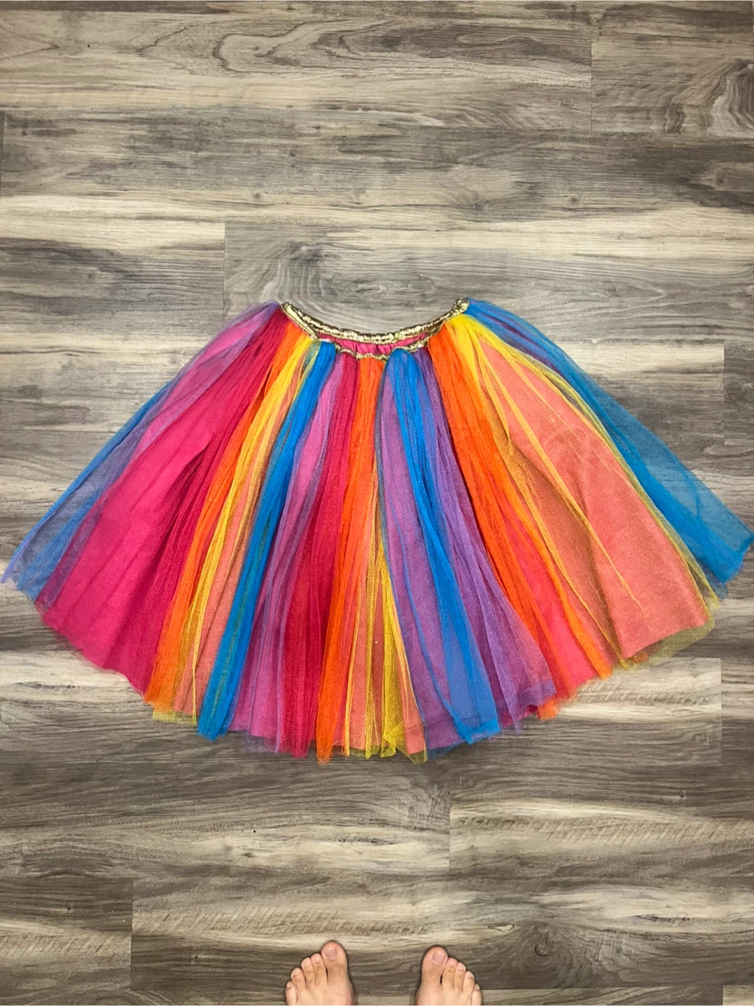 Halloween women Rainbow Tulle Tutu Skirt