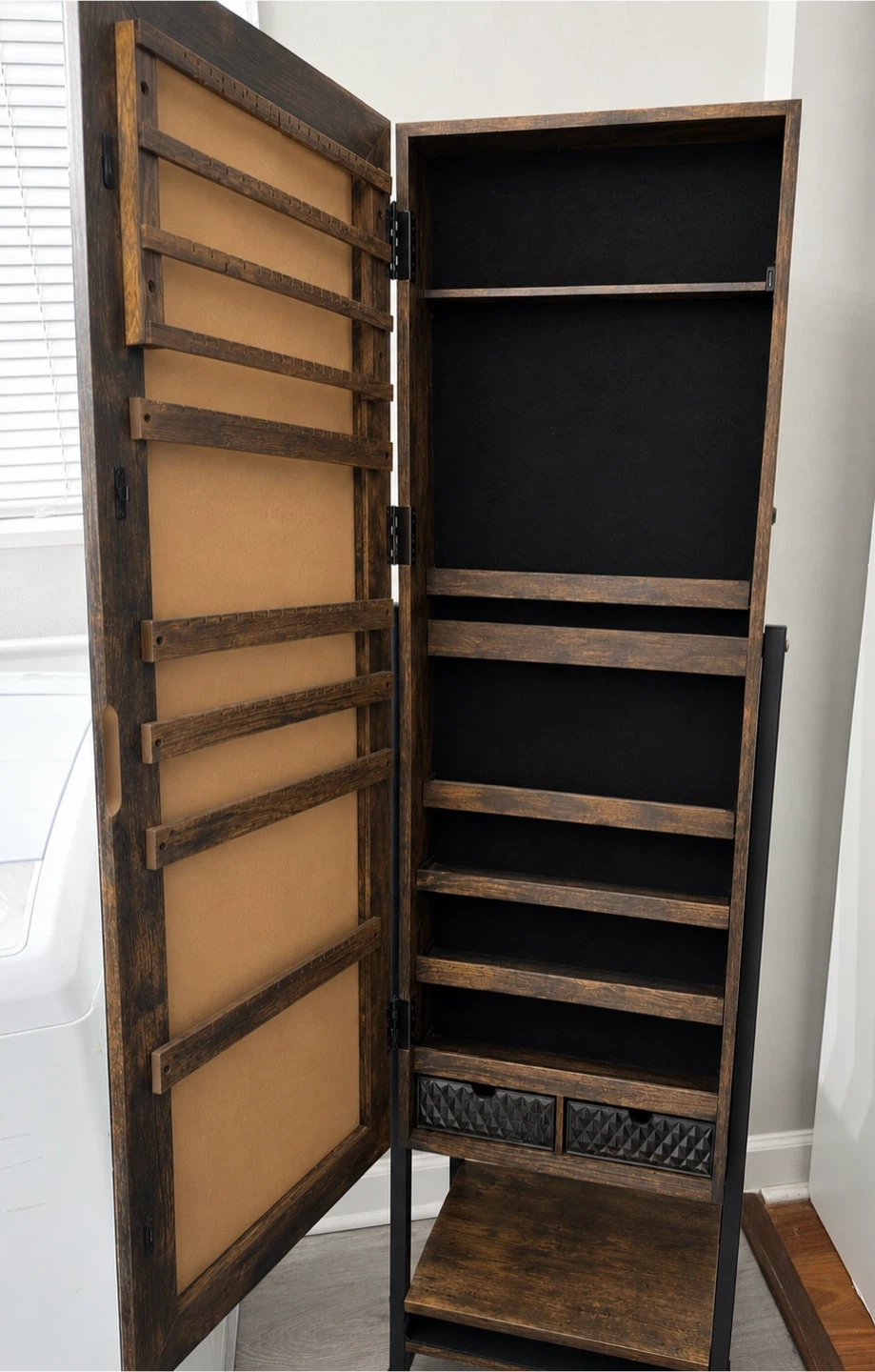 Rustic Jewelry Armoire with Mirror - photo 2