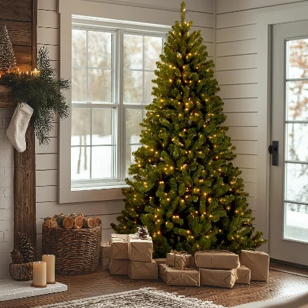9ft Artificial Christmas Tree with Color-Changing Lights - photo 2