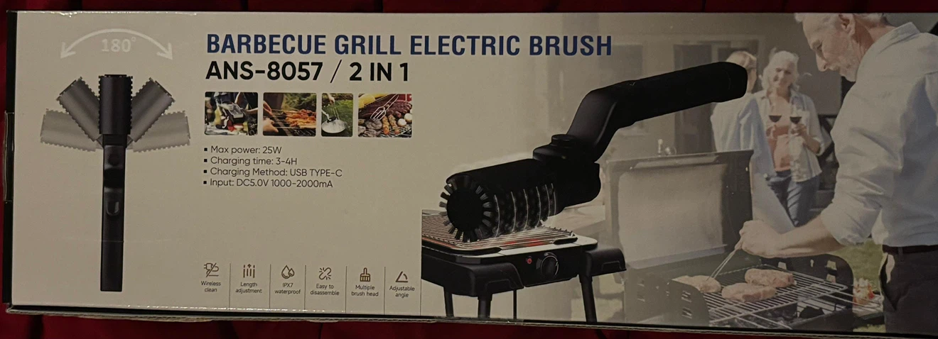 Electric Barbecue Grill Brush - ANS-8057 / 2 IN 1