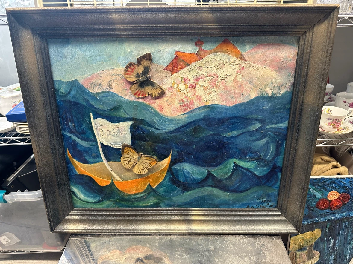 Mid Century Painting on Board