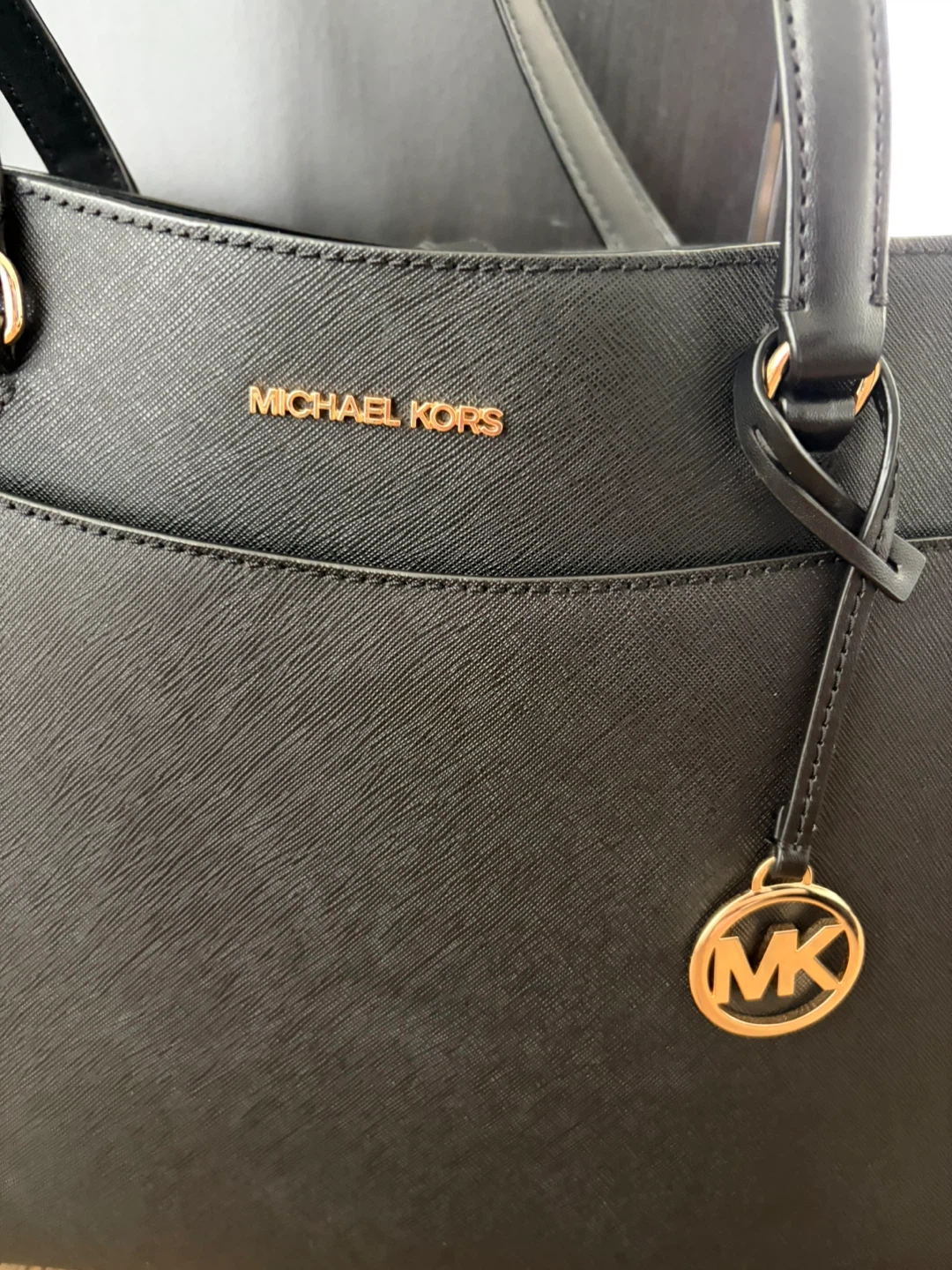 Michael Kors Jet set Leather Black Laptop Tote Bag LIKE NEW - photo 2