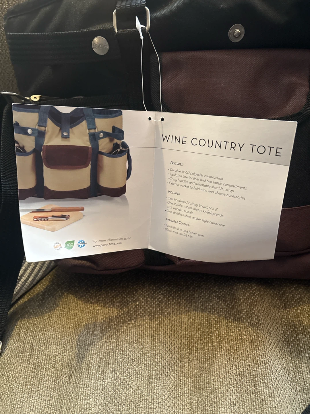 Picnic Time Wine Country Tote - photo 2