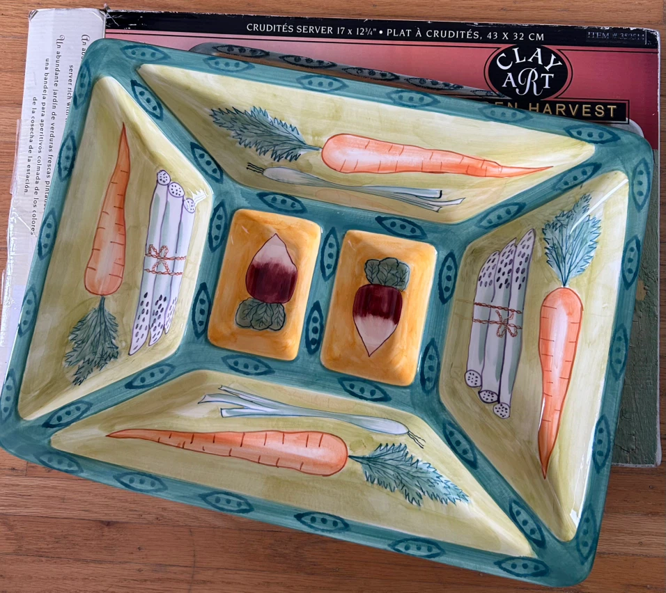 Clay Art Garden Harvest Crudités Server Tray - photo 2