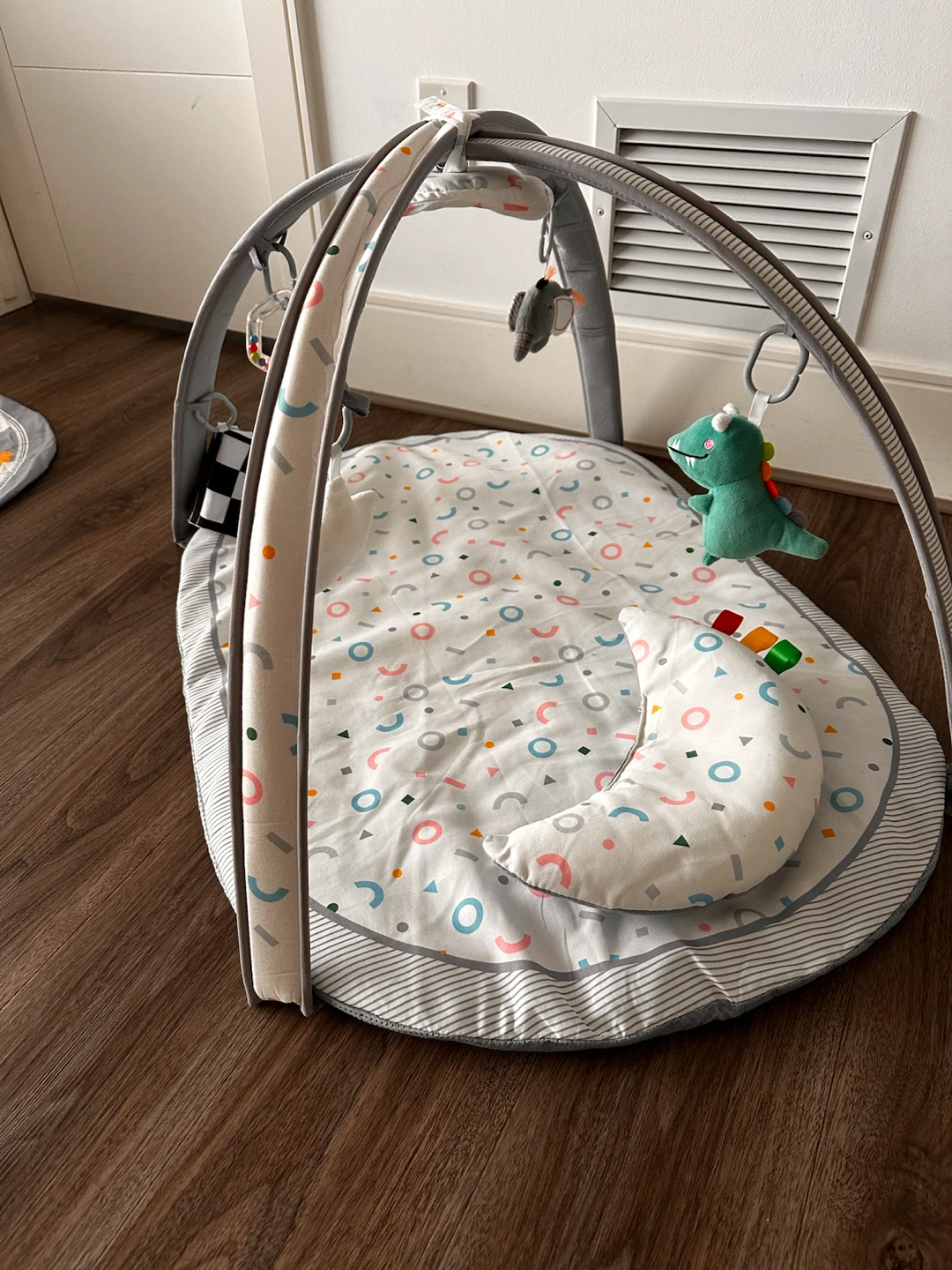 Baby play gym with activity mat