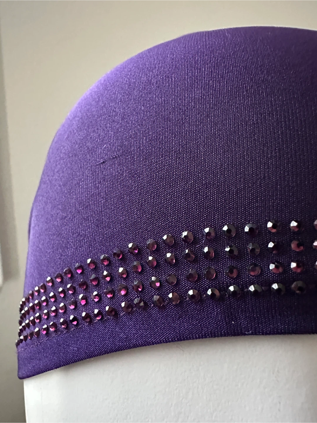 Purple Beanie with Rhinestone Band - photo 2
