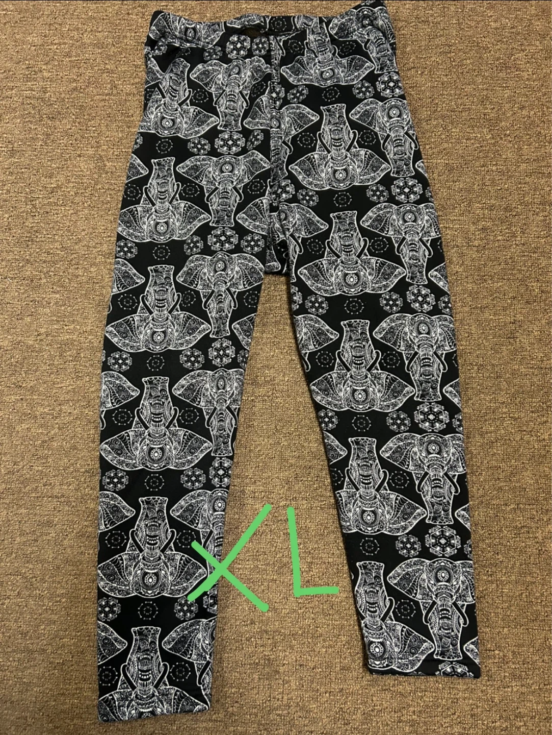 Women's Elephant Print Leggings XL