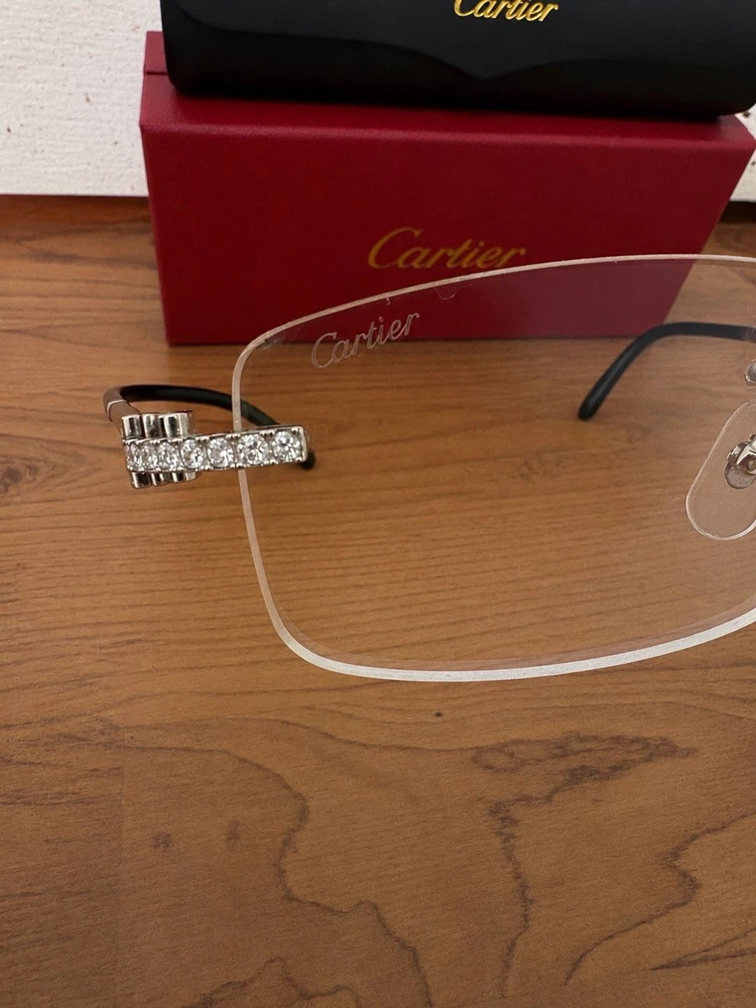 Cartier Rimless Eyeglasses with Diamond Accents