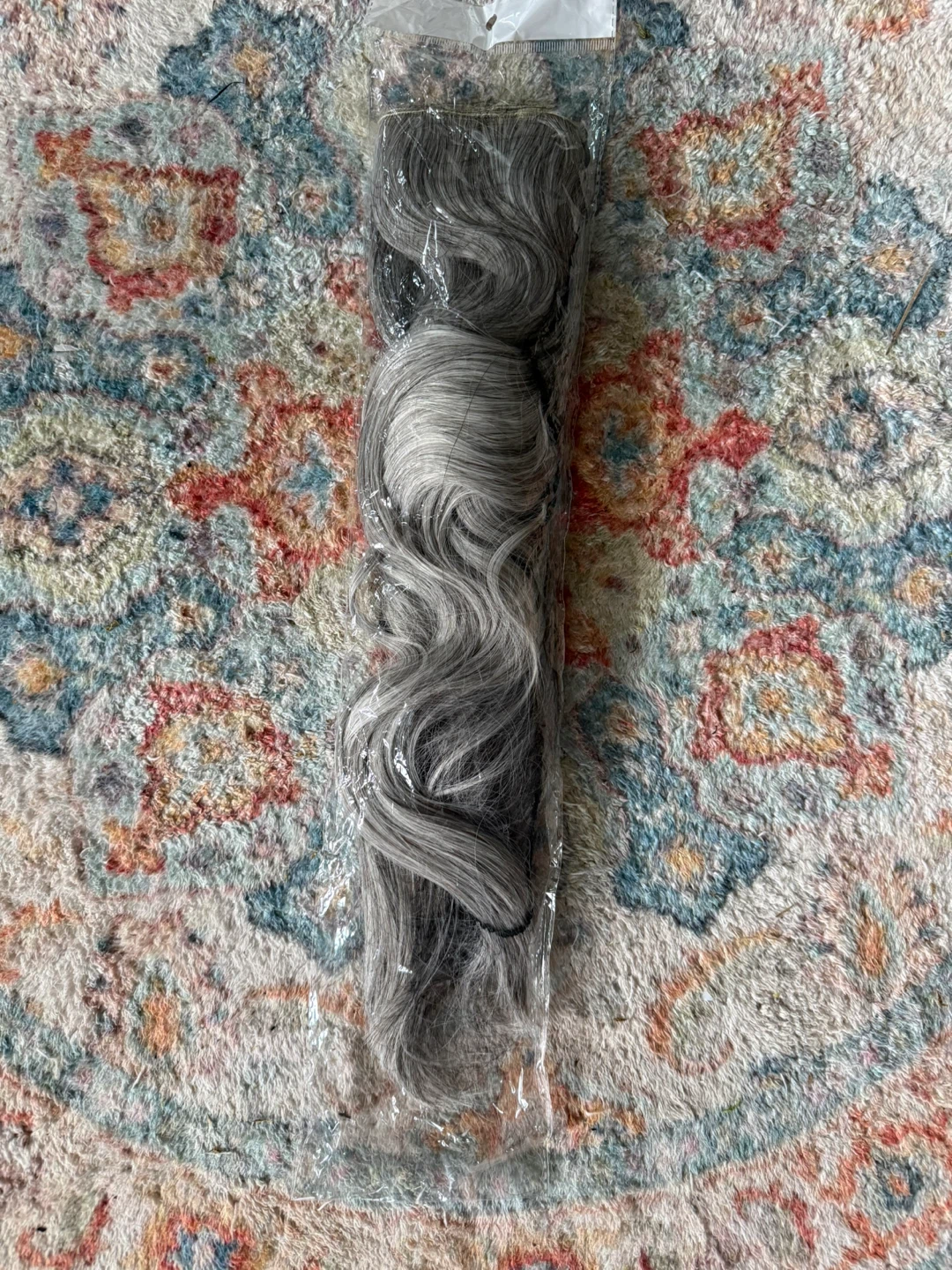 Grey Curly Hair 20” Extension Clip-In