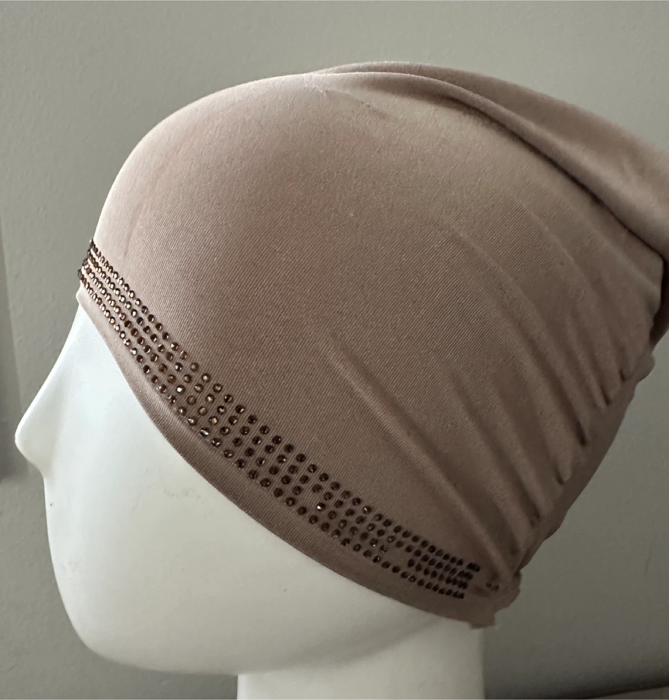 Beige Beanie Style Bonnet - Free