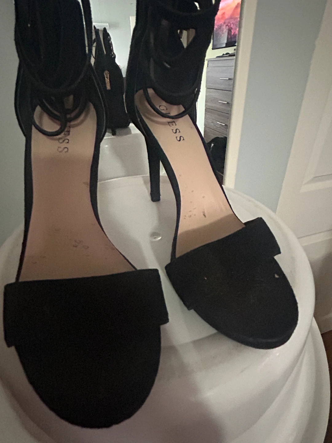 GUESS Black High-Heel Sandals – Size 7 - photo 2