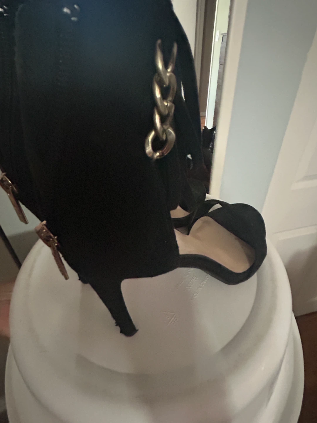GUESS Black High-Heel Sandals – Size 7 - photo 5