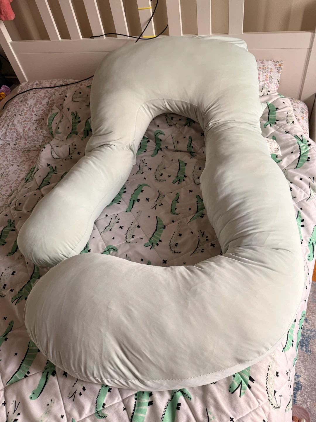 U-Shaped Pregnancy Body Pillow Light  Blue - photo 2