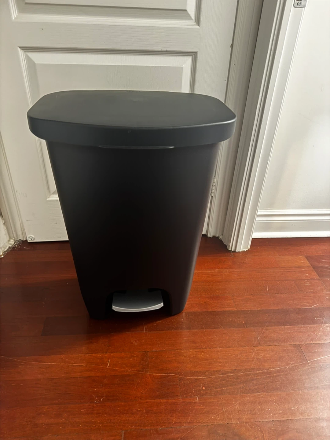 Black Step-On Trash Can
